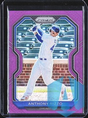 2021 Panini Prizm Anthony Rizzo #28 Purple PRIZM Chicago Cubs